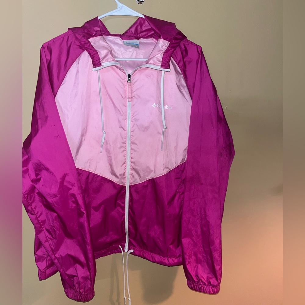 Columbia Two-Tone Pink windbreaker Jacket